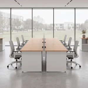 Impulse Panel End Scalloped Rectangular Office Desk