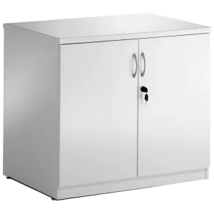 High Gloss Lockable Desk High Office Cupboard on Chrome Legs