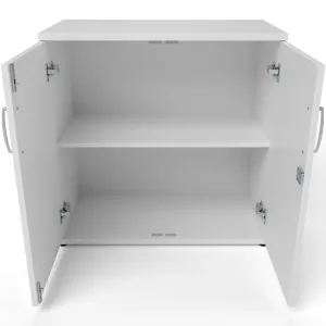 Impulse Lockable Office Storage Cupboard in Four Heights