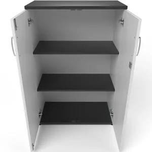 Impulse Lockable Office Storage Cupboard in Four Heights
