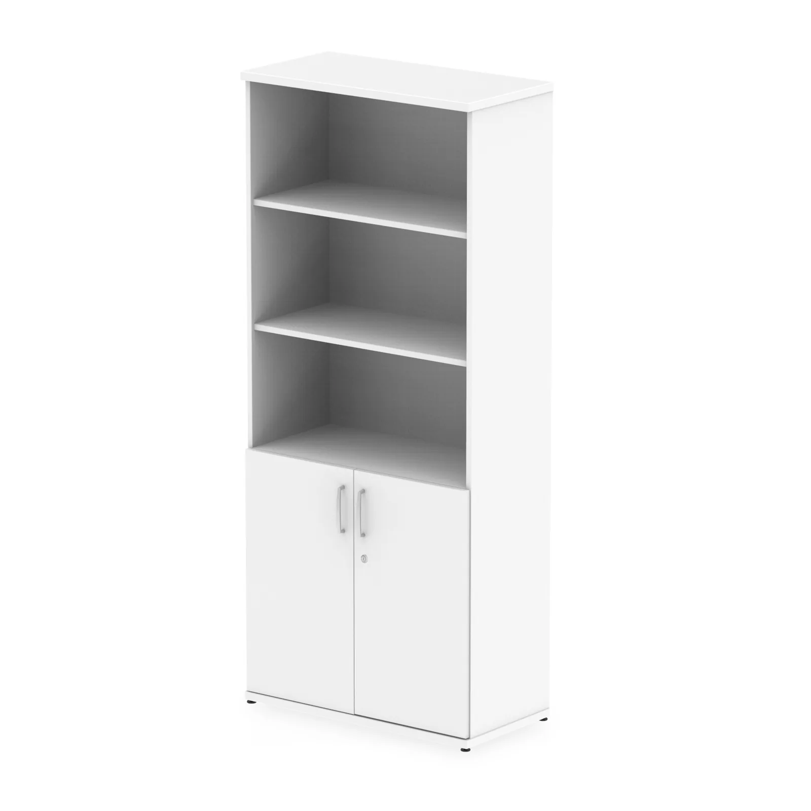 Impulse Tall Open Shelves Office Cupboard with Optional Doors