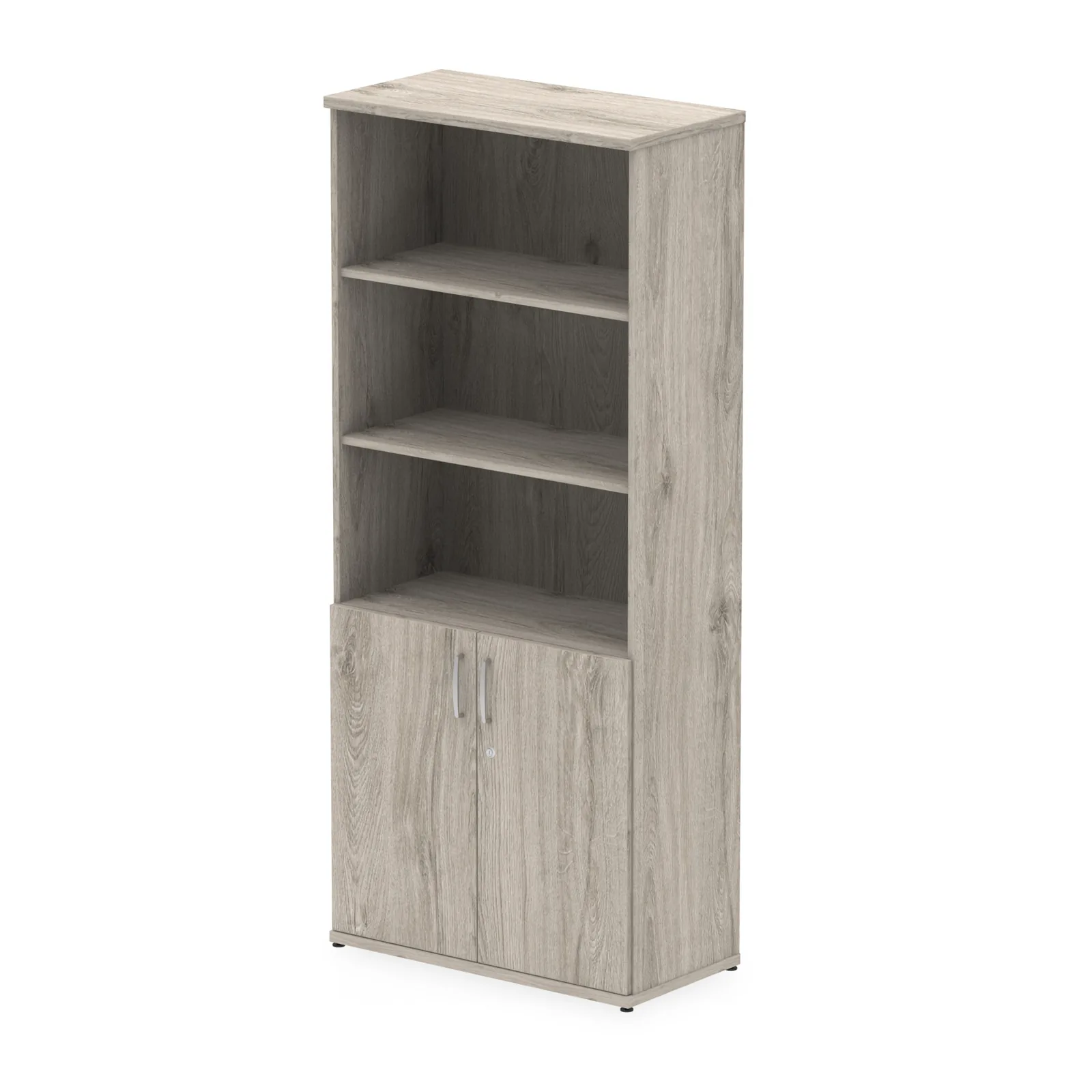 Impulse Tall Open Shelves Office Cupboard with Optional Doors