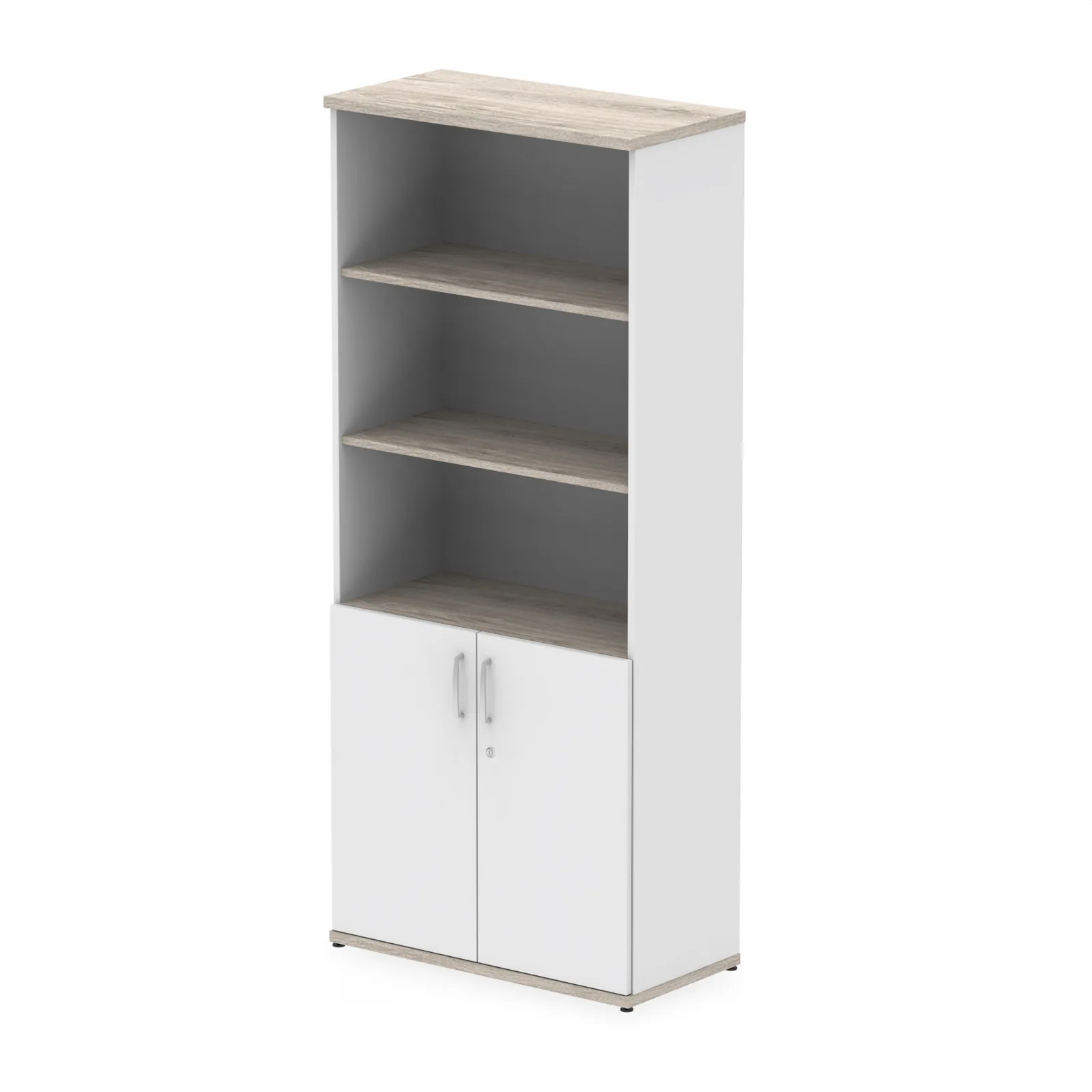 Impulse Tall Open Shelves Office Cupboard with Optional Doors