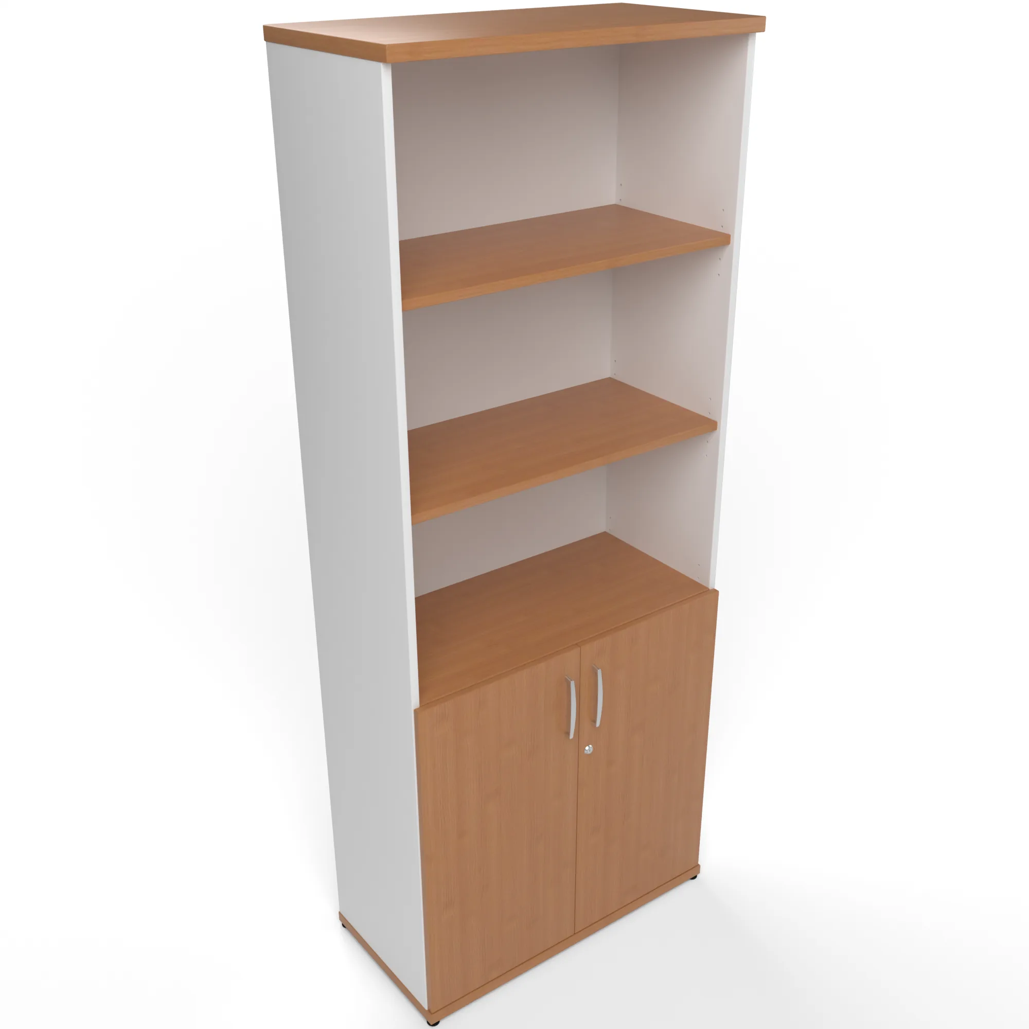 Impulse Tall Open Shelves Office Cupboard with Optional Doors