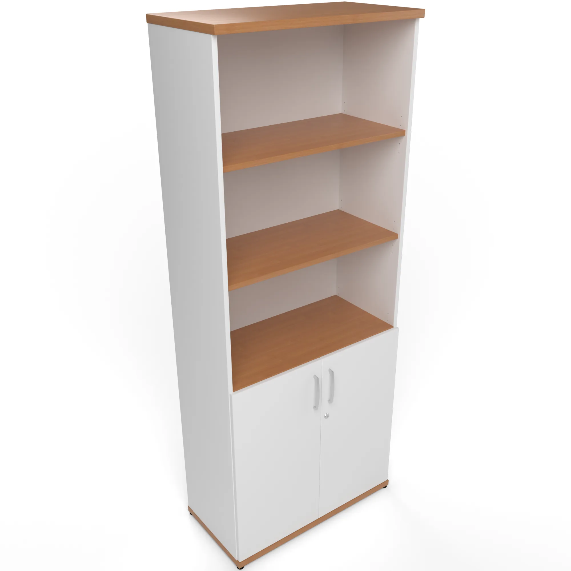 Impulse Tall Open Shelves Office Cupboard with Optional Doors