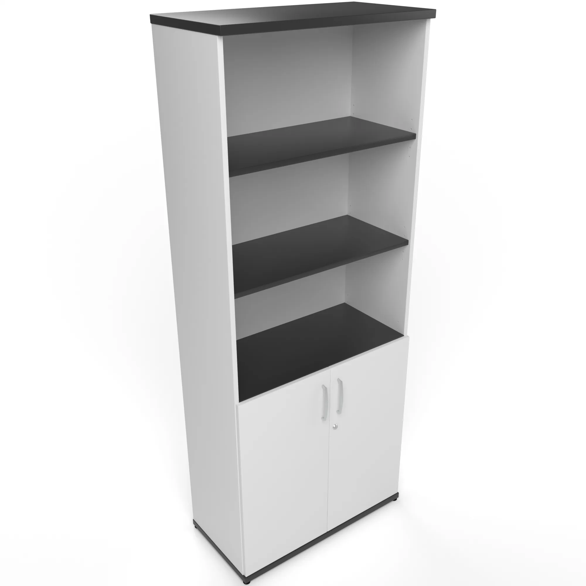 Impulse Tall Open Shelves Office Cupboard with Optional Doors