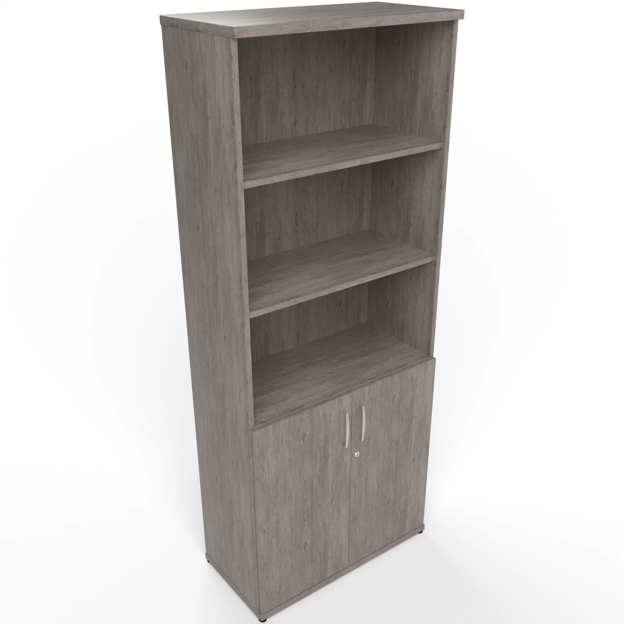 Impulse Tall Open Shelves Office Cupboard with Optional Doors