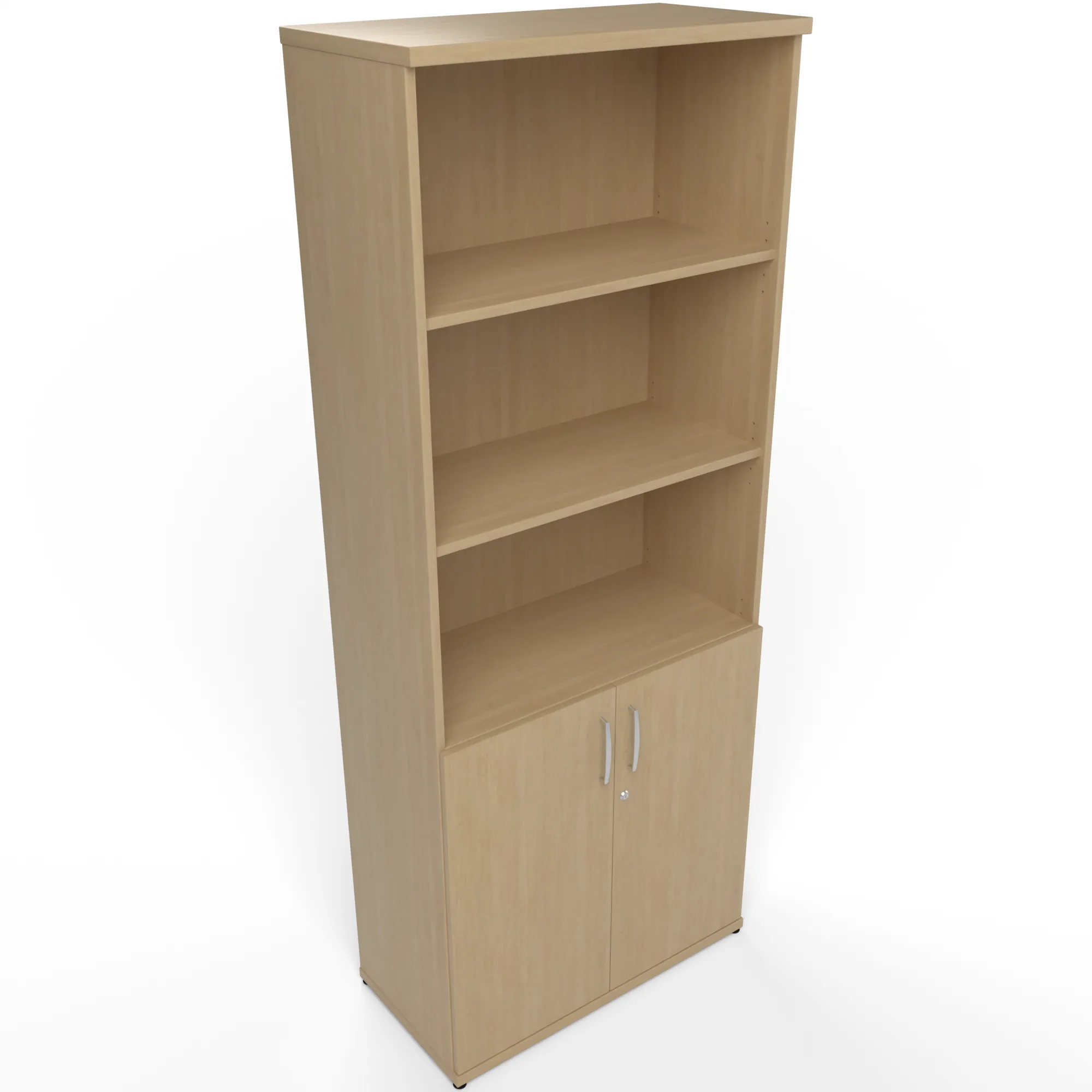 Impulse Tall Open Shelves Office Cupboard with Optional Doors