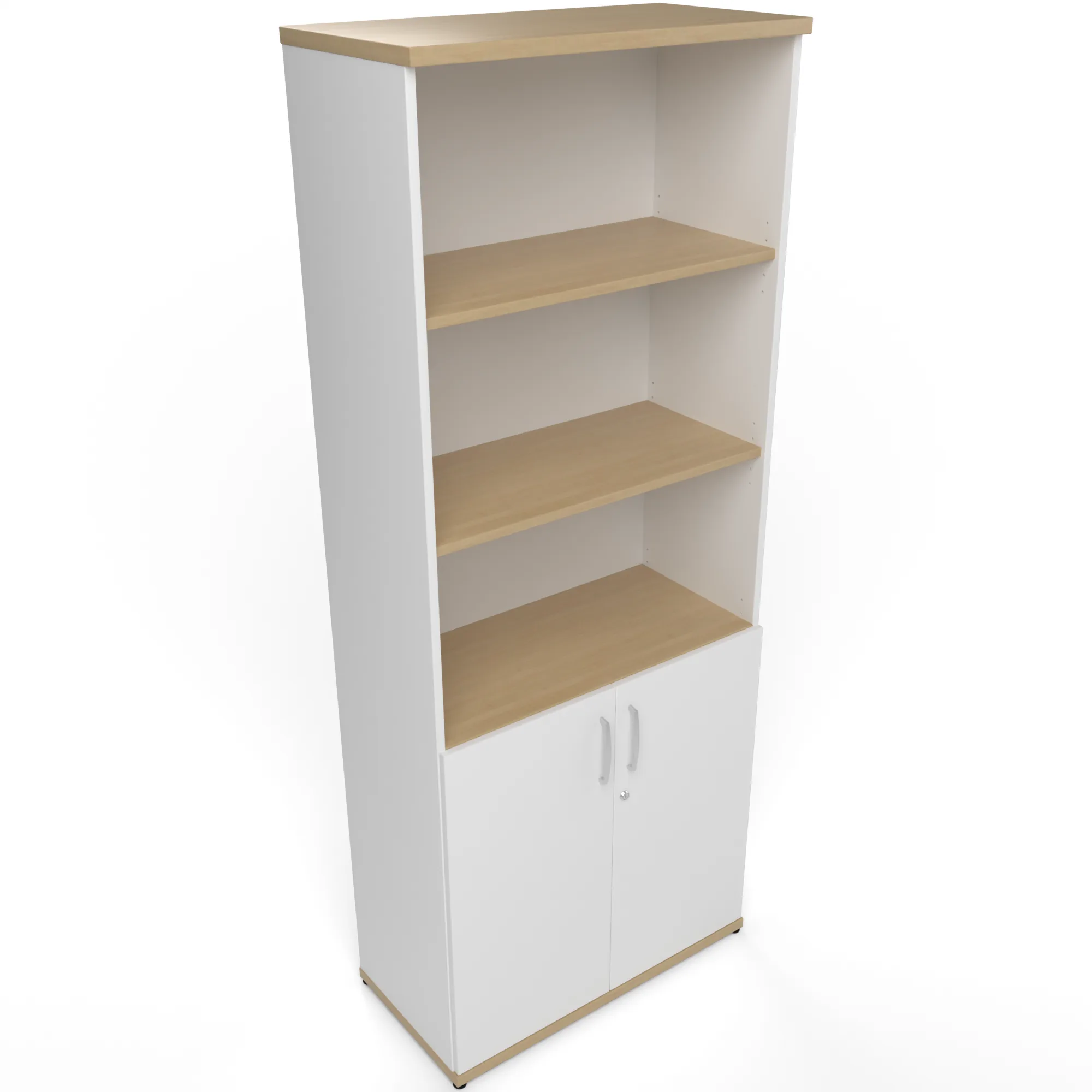 Impulse Tall Open Shelves Office Cupboard with Optional Doors