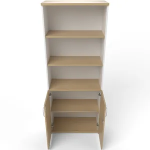 Impulse Tall Open Shelves Office Cupboard with Optional Doors
