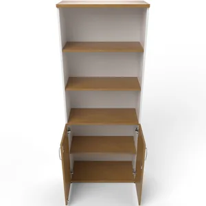 Impulse Tall Open Shelves Office Cupboard with Optional Doors