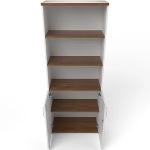 Impulse Tall Open Shelves Office Cupboard with Optional Doors