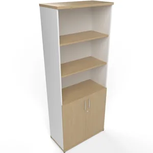 Impulse Tall Open Shelves Office Cupboard with Optional Doors