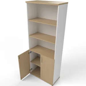 Impulse Tall Open Shelves Office Cupboard with Optional Doors