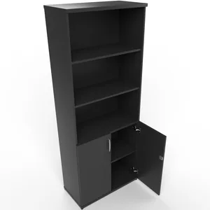 Impulse Tall Open Shelves Office Cupboard with Optional Doors