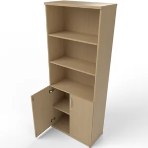 Impulse Tall Open Shelves Office Cupboard with Optional Doors