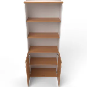 Impulse Tall Open Shelves Office Cupboard with Optional Doors