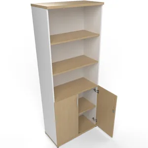 Impulse Tall Open Shelves Office Cupboard with Optional Doors