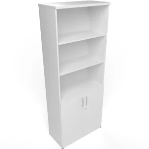 Impulse Tall Open Shelves Office Cupboard with Optional Doors