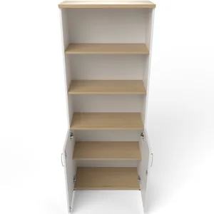 Impulse Tall Open Shelves Office Cupboard with Optional Doors