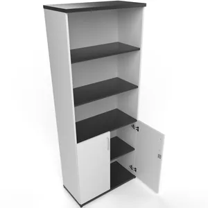 Impulse Tall Open Shelves Office Cupboard with Optional Doors