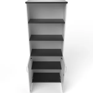 Impulse Tall Open Shelves Office Cupboard with Optional Doors