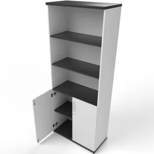 Impulse Tall Open Shelves Office Cupboard with Optional Doors