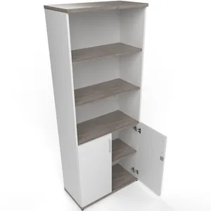 Impulse Tall Open Shelves Office Cupboard with Optional Doors
