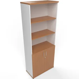 Impulse Tall Open Shelves Office Cupboard with Optional Doors
