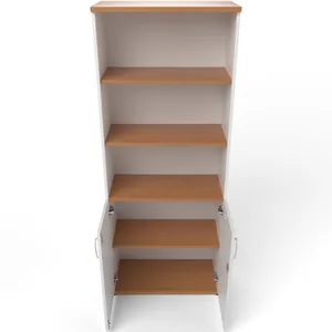 Impulse Tall Open Shelves Office Cupboard with Optional Doors