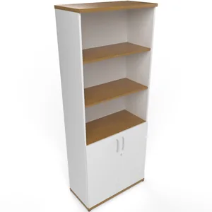 Impulse Tall Open Shelves Office Cupboard with Optional Doors