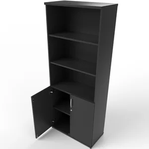 Impulse Tall Open Shelves Office Cupboard with Optional Doors