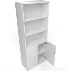 Impulse Tall Open Shelves Office Cupboard with Optional Doors