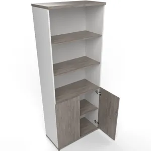 Impulse Tall Open Shelves Office Cupboard with Optional Doors