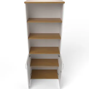 Impulse Tall Open Shelves Office Cupboard with Optional Doors