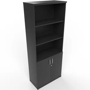 Impulse Tall Open Shelves Office Cupboard with Optional Doors