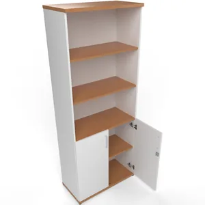 Impulse Tall Open Shelves Office Cupboard with Optional Doors