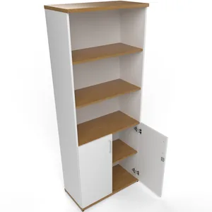 Impulse Tall Open Shelves Office Cupboard with Optional Doors