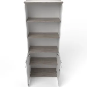 Impulse Tall Open Shelves Office Cupboard with Optional Doors