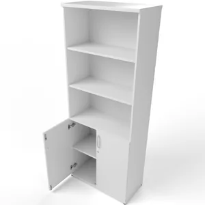 Impulse Tall Open Shelves Office Cupboard with Optional Doors