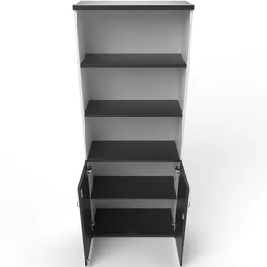 Impulse Tall Open Shelves Office Cupboard with Optional Doors