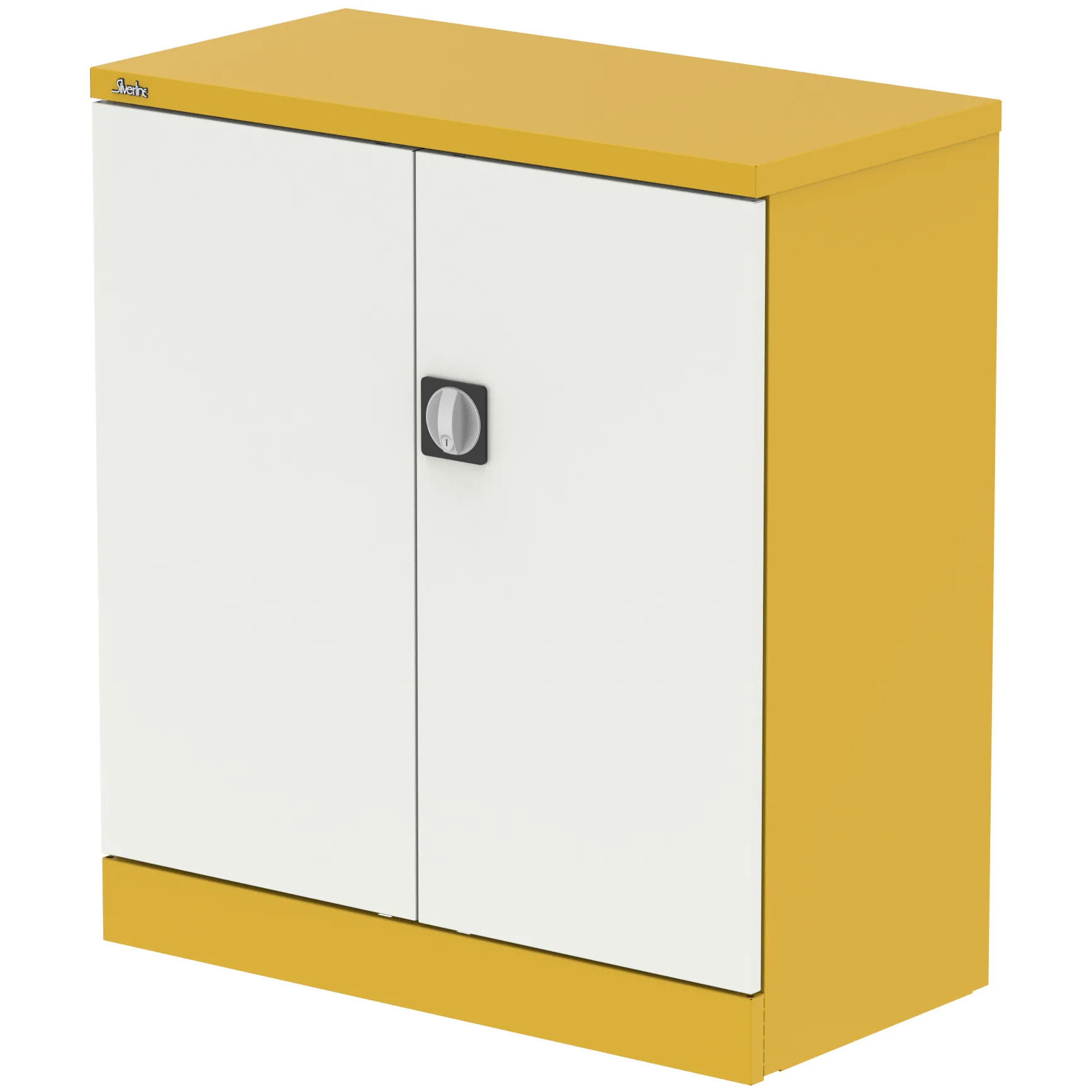 Qube Steel 2-Door Stationery Office Cupboard with Shelves