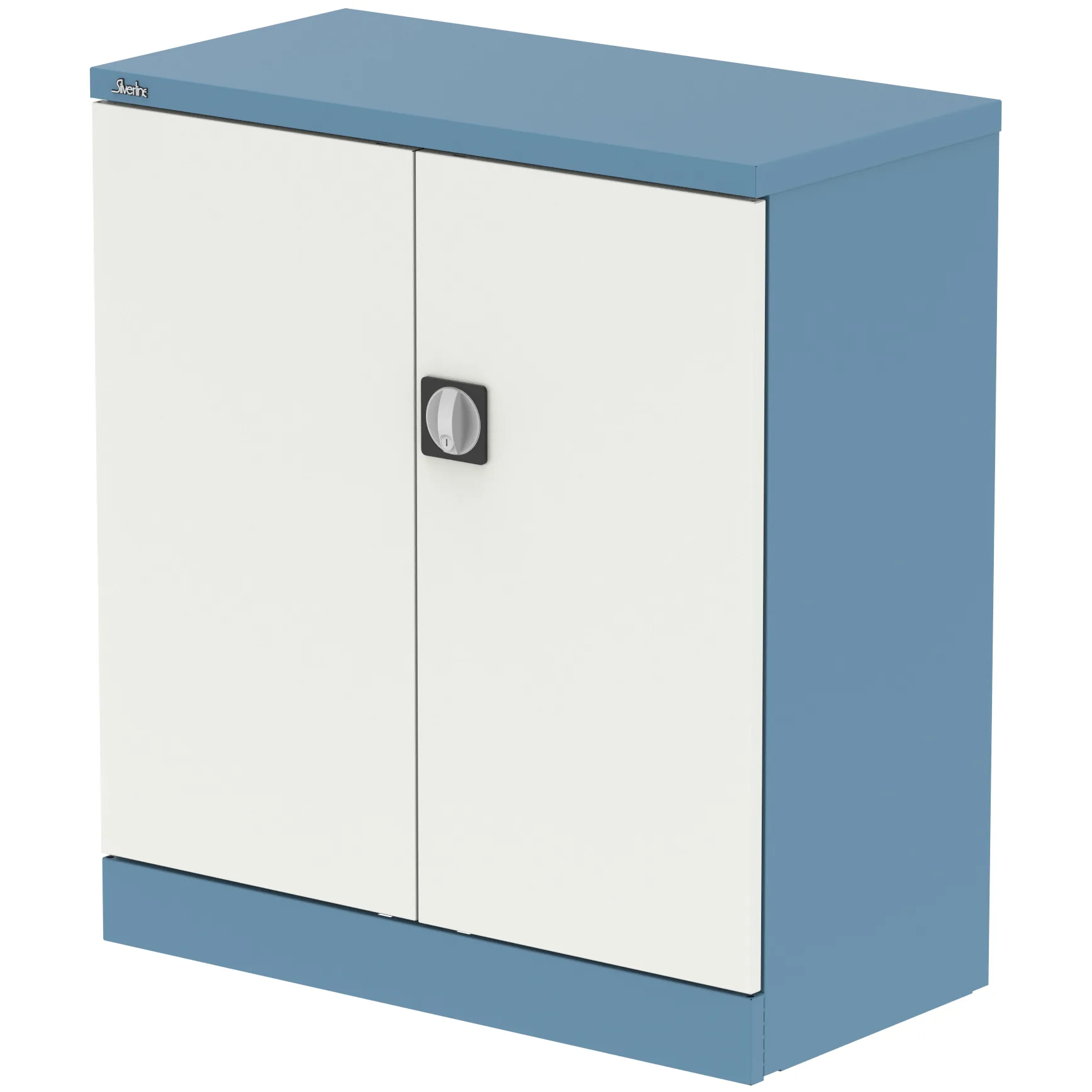 Qube Steel 2-Door Stationery Office Cupboard with Shelves
