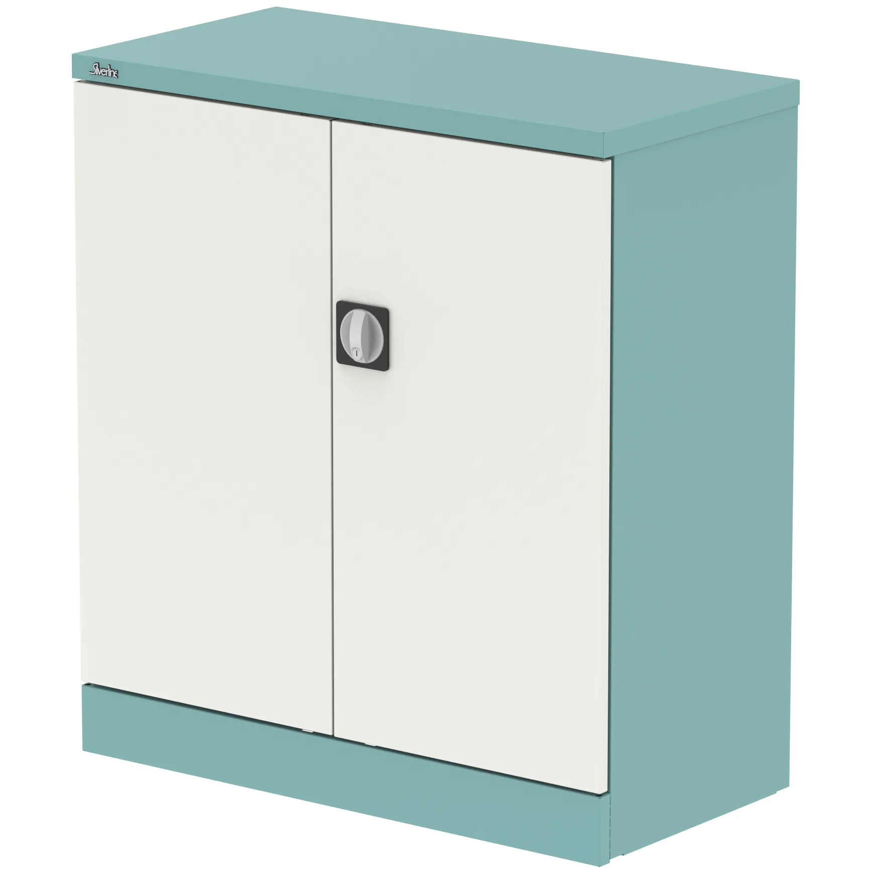 Qube Steel 2-Door Stationery Office Cupboard with Shelves