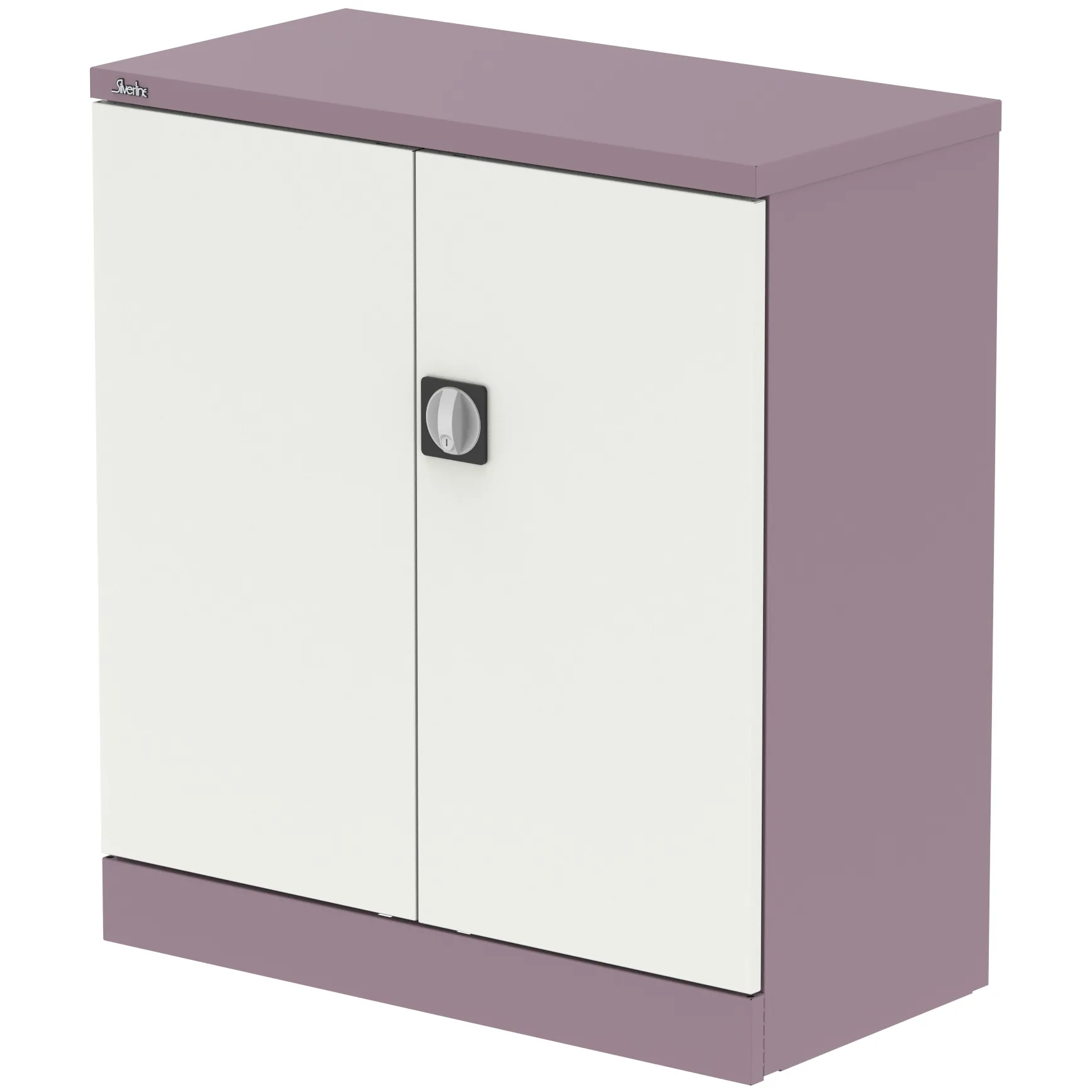 Qube Steel 2-Door Stationery Office Cupboard with Shelves