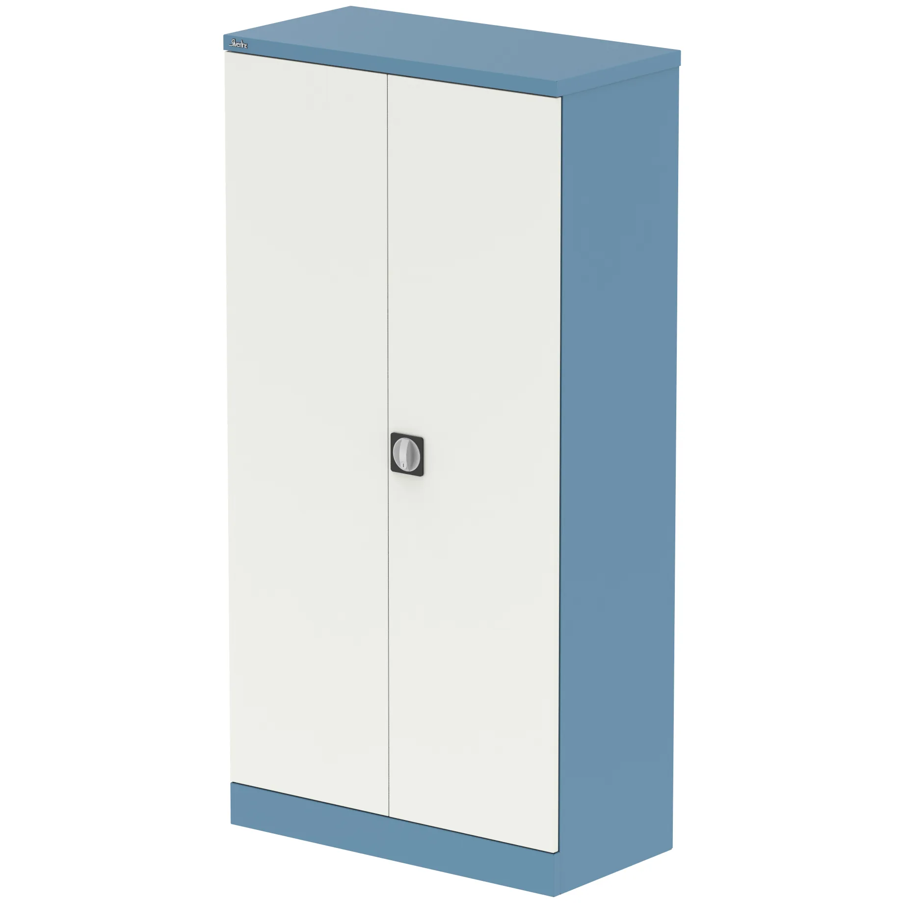 Qube Steel 2-Door Stationery Office Cupboard with Shelves