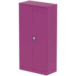 Qube Steel 2-Door Stationery Office Cupboard with Shelves