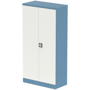 Qube Steel 2-Door Stationery Office Cupboard with Shelves