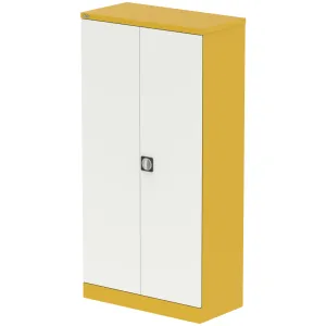 Qube Steel 2-Door Stationery Office Cupboard with Shelves