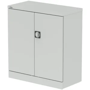 Qube Steel 2-Door Stationery Office Cupboard with Shelves